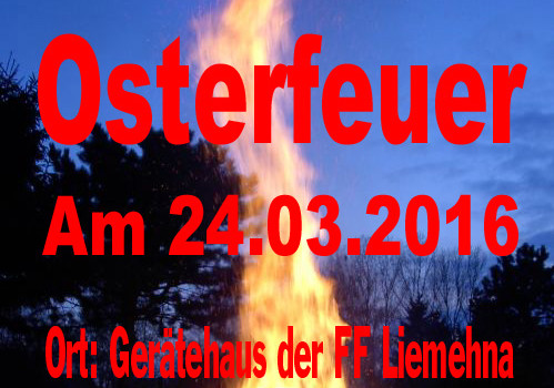 Osterfeuer 2016 FF Liemehna